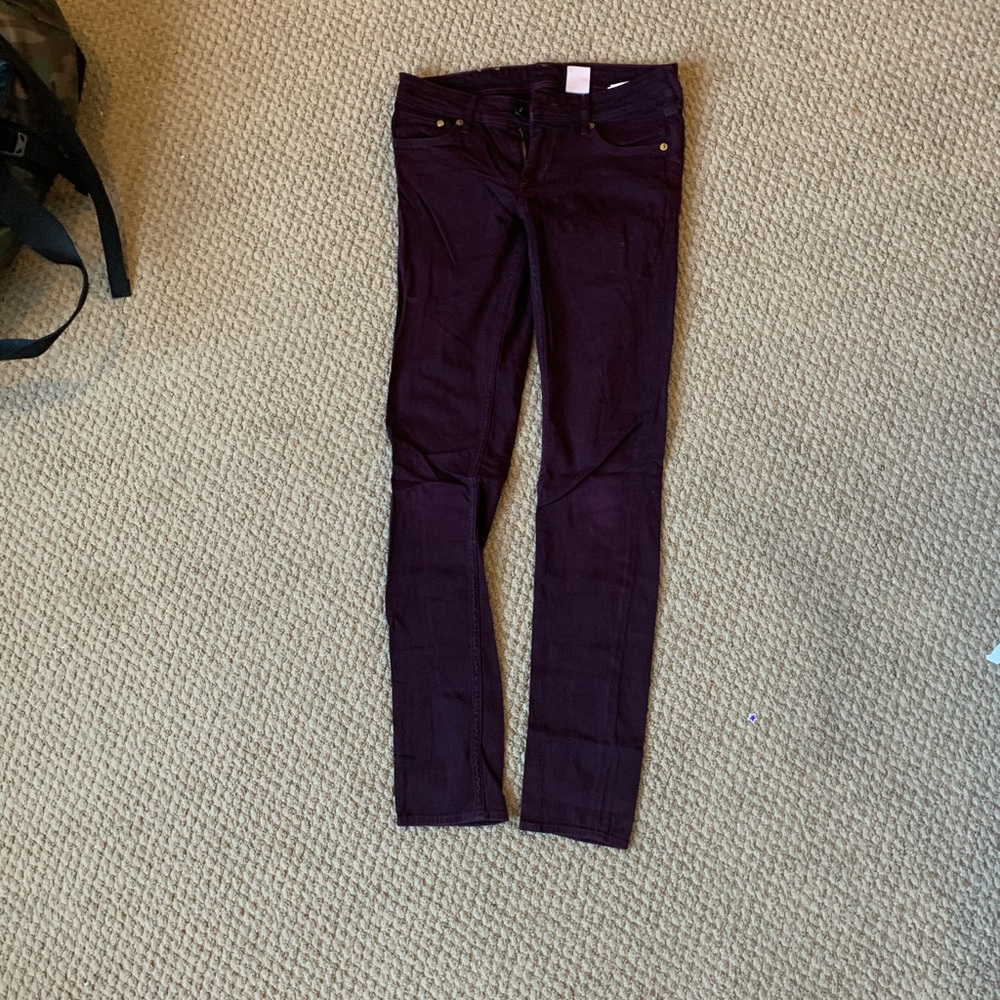 Maroon skinny jeans